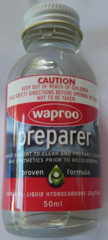 Waproo Preparer for Synthetics Waproo Colour Change Waproo Paint Waproo Leather Paint Waproo Shoe Paint Waproo Boot Paint My Shoe Paint For Shoes Paint for Hand Bags